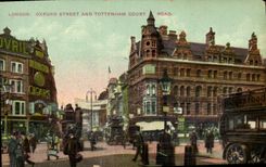 VINTAGE POSTCARD Oxford Street And Tottenham Short Road London