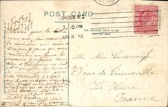 VINTAGE POSTCARD London Trafalgar Public garden and Nelson S public garden