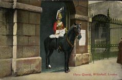 VINTAGE POSTCARD London Victoria Albert Museum Militaria Horse