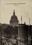 VINTAGE POSTCARD London St Pauls Cathedral From Cheapside