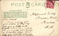 VINTAGE POSTCARD London Blackfriars Bridge