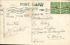 VINTAGE POSTCARD Trafalgar Public garden Showing National Gallery St Martin S Church London