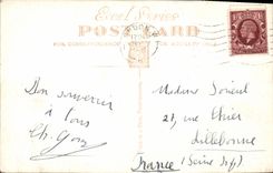 VINTAGE POSTCARD London Flood Reads The County Hall