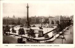 CPA London Trafalgar Square Showing Nelson s column