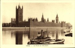 VINTAGE POSTCARD London the Palate Of the Parliament Boat