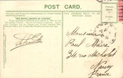 VINTAGE POSTCARD London The Law Courts