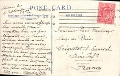 VINTAGE POSTCARD London Law Courts Fan in