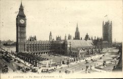 VINTAGE POSTCARD London Houses The Houses Off Parliament