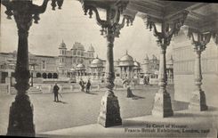 VINTAGE POSTCARD London Franco British Exhibition 1908 In runs honor off