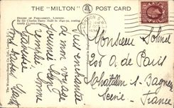 VINTAGE POSTCARD London Houses Off Parliament Boats