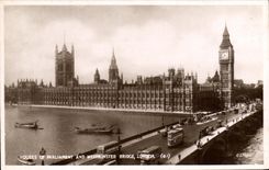 CPA London Clock Tower And Houses of Parliament