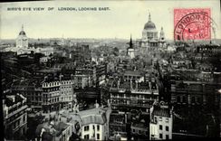 VINTAGE POSTCARD London Bird S Eye View Off London Looking East