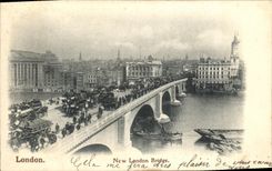VINTAGE POSTCARD London New London Bridge