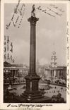 VINTAGE POSTCARD Nelson Column Trafalgar Public garden