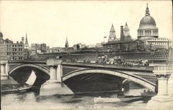 VINTAGE POSTCARD Blackfriare Bridge St Paul S London