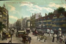 VINTAGE POSTCARD Holborn Bars Old London Houses
