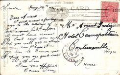 VINTAGE POSTCARD Runs off Arts Free Brithish Exhibition London 1908