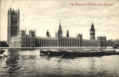 CPA London Houses Of Parliament From River Thames