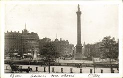 CPA London Trafaigar Square Nelson s Monument