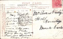 VINTAGE POSTCARD London St James S Park Home office in distance