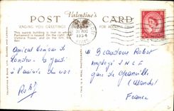 VINTAGE POSTCARD London Parliament London Public garden