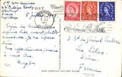 VINTAGE POSTCARD Marne Parades West From Pier Worthing