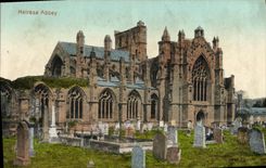 VINTAGE POSTCARD Melrose Abbey