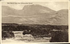 VINTAGE POSTCARD Ben Nevis from the Caledonian Canal
