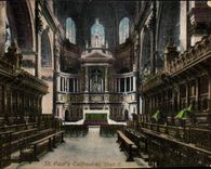 VINTAGE POSTCARD St Paul S Cathedral Choir E London