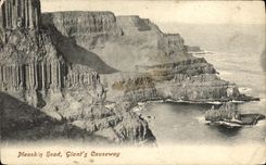 VINTAGE POSTCARD Pleaskin head Giant S Causeway