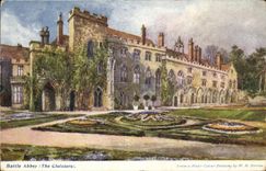 VINTAGE POSTCARD Battle Abbey The cloisters