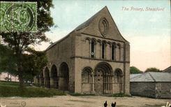 VINTAGE POSTCARD The Priory Stamford