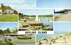 MODERN CARD Hayling Island The royal Oak The Perry Recreation park