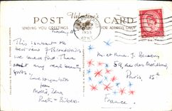 El boquete Victoria de Dumpton del puerto de la nave de Broadstairs Vikingo de la POSTAL de la VENDIMIA desfila