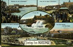 VINTAGE POSTCARD Greetings from Morecambe