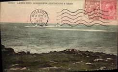 VINTAGE POSTCARD Lands End Longship S Lighthose Reef