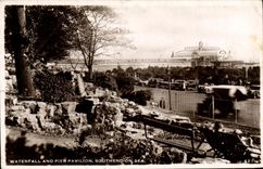 VINTAGE POSTCARD Waterfall and Pier Pavilion Southend One Sea