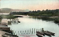 VINTAGE POSTCARD Fan in to Lochlomond At Balloch