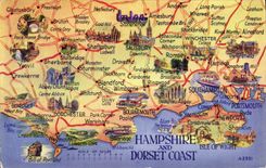 VINTAGE POSTCARD Hampshire and Dorest Coat