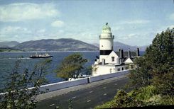 POSTAL MODERNA el brazo de mar del faro de Cloch del faro de Clyde