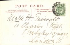 VINTAGE POSTCARD Abbotsford Garden Face