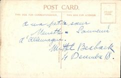 VINTAGE POSTCARD To The Children off Frnace Good Luck and Victory Cock Militaria