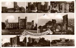 VINTAGE POSTCARD Sussex Castles Priories
