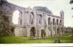 VINTAGE POSTCARD Glastonbury Abbey St Mary S Chapel