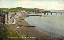 VINTAGE POSTCARD Aberystwyth from Hill Constitution