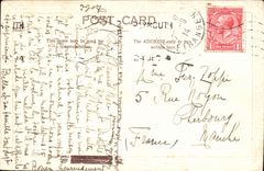 VINTAGE POSTCARD Loving Greetings At Christmas to The Dear Ones Far Away headlight Boat Steamer