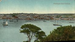 VINTAGE POSTCARD Falmouth from Trefusis