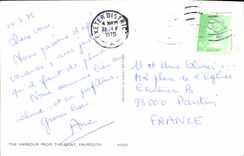 MODERN CARD The Harbor From The Quay Falmouth