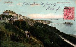 VINTAGE POSTCARD Folkestone The Lees and Shelter
