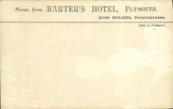 CPA Memo from Barter s Hotel Plymouth